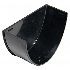 Floplast Black 115mm Deep Flow Gutter Internal Stop End – Durable Gutter Closure