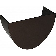 Floplast Brown 115mm Deep Flow Gutter Internal Stop End – Gutter Closure