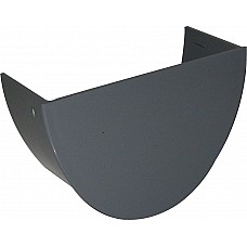 Floplast Grey 115mm Deep Flow Gutter Internal Stop End