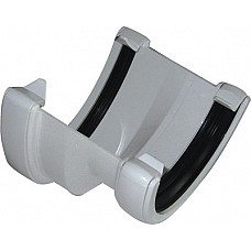 Floplast 115mm White Deep Flow to 112mm 1/2 Round Gutter Converter