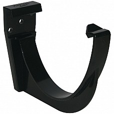 Floplast Black 115mm Deep Flow Gutter Brackets – Durable Fascia Brackets for Secure Installation