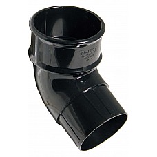 68mm Black Round Downpipe - 112º Offset Bend for Guttering Systems