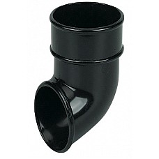 Floplast 68mm Black Round Downpipe Shoe (RB3B) – Gloss Black Spout for 68mm Round Downpipes