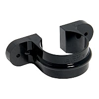 Floplast 68mm Black Round Classic Downpipe Clips - With Lugs (RC4B)