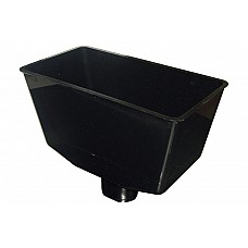 FloPlast Black Gutter Hopper (RHS1B) – Universal Gloss Black for 65mm Square & 68mm Round Downpipes