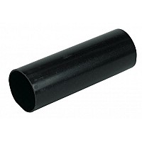 68mm Black Round Downpipe – 5.5m Length with Gloss Finish