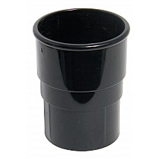 Floplast 68mm Black Round Downpipe Joint (RS1B) – Gloss Black Joiner for 68mm Round Downpipes
