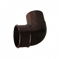 68mm Brown Round 90º Downpipe Bend - Aquaflow