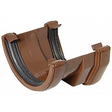 114mm Brown Square to 112mm Round Gutter Adapter - Aquaflow