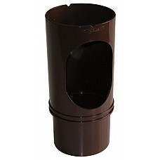 68mm Brown Round Downpipe Access Pipe - Aquaflow