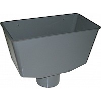 Grey Gutter Hopper - RHS1G (Fits 65mm Square & 68mm Round Downpipes)