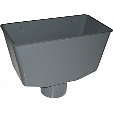 Grey Gutter Hopper - RHS1G (Fits 65mm Square & 68mm Round Downpipes)