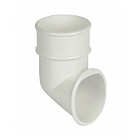 68mm White Round Downpipe Shoe - Gloss White