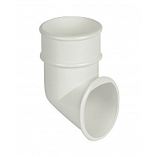 68mm White Round Downpipe Shoe - Gloss White