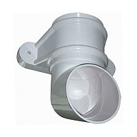 68mm White Round Classic Downpipe Shoe with Lugs