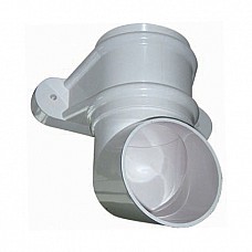 68mm White Round Classic Downpipe Shoe with Lugs