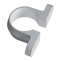 68mm White Round Classic Downpipe Clips with Lugs