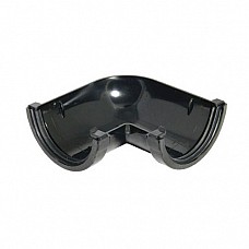 90º Angle - 76mm Miniflo Mini Gutter - Black