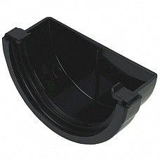 External Stopend - 76mm Miniflo Gutter - Black