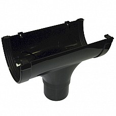 Floplast Xtraflo 170mm Gutter Running Outlet - Black