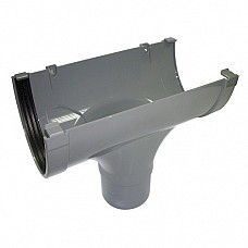 Floplast Xtraflo 170mm Gutter Running Outlet - Grey