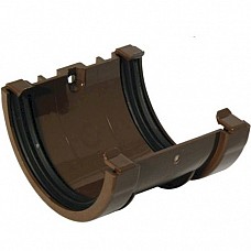 Union Bracket - Floplast 76mm Miniflo Gutter - Brown