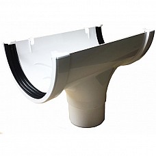 Floplast Xtraflo 170mm Gutter Running Outlet - White