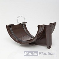 150mm Brown Half Round - Gutter Unions for Poly Pipe Industrial Gutter