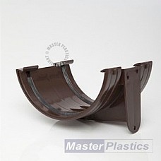 150mm Brown Half Round - Gutter Unions for Poly Pipe Industrial Gutter