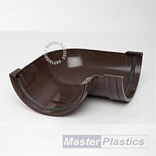 150mm Brown Half Round - 90º Angles for Poly Pipe Industrial Gutter