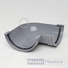 150mm Grey Half Round - 90º Angle for Polypipe Industrial Gutter