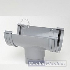 150mm Grey Half Round - Running Outlet Polypipe
