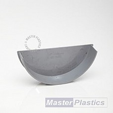 150mm Grey Half Round - StopEnd Internal Polypipe Industrial Gutter