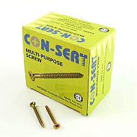 Durable 4mm x 40mm Screws for Guttering Brackets – Yellow Zinc Plated, Pozi Drive (200 Pack)