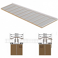 5m Long x 7.0m Wide Polycarbonate Roof