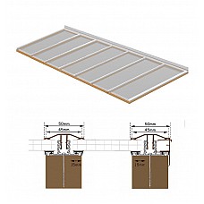 5m Long x 4.9m Wide Polycarbonate Roof