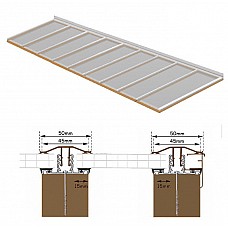 5m Long x 6.3m Wide Polycarbonate Roof