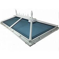 Flat Roof Glass Rooflight (Up to 1.0m x 2.0m) – Made to Measure Skylight with Optional Guttering & Welded Cills