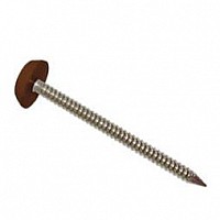 Brown 30mm Polytop Pins - Stainless Steel Brown Headed Nails for uPVC Fascias, Flat Boards & Soffits (250 Pack) Brown 30mm Polytop Pins - Stainless Steel Brown Headed Nails for uPVC Fascias, Flat Boards & Soffits (250 Pack)