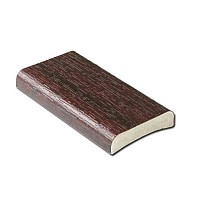 25mm uPVC D-Section Trim - Mahogany Foiled - 5m Length