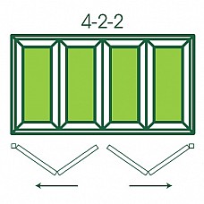Made-to-Measure UPVC 4 Pane Bi-Fold Centre Split Folding Door - 'A' Rated, 5-Point Locking, Custom Sizes