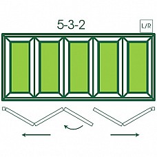 Made-to-Measure UPVC 5 Pane Bi-Fold Folding Door – 3-2 Split, Custom Sizes, A-Rated