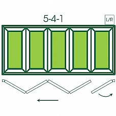 Made-to-Measure UPVC 5 Pane Bi-Fold Folding Door with 1 Fixed Door – Custom Sizes, A-Rated, Secure & Stylish