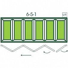 Made-to-Measure 6 Pane Bi-Fold Folding Sliding Door with Fixed Panel – A-Rated, Custom Sizes