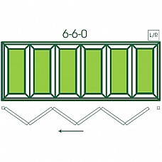 Made-to-Measure 6 Pane Bi-Fold Folding Sliding Door – A-Rated, Custom Sizes, No Main Opening Sash