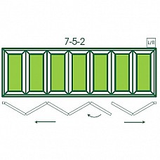 Made-to-Measure 7 Pane Bi-Fold Folding Sliding Door – A-Rated, Custom Sizes, 5-2 Split