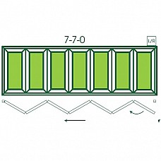 Made-to-Measure Seven Pane Bi-Fold Folding Sliding Door – Single Folding Unit, Custom Sizes, A-Rated