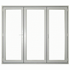 Made-to-Measure UPVC 3 Pane Bi-Fold Folding Door - 'A' Rated, No Main Opening Sash, 5-Point Locking