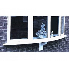 1.8m GRP White Window Bow Cill Base