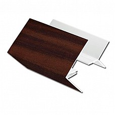 Shiplap Mahogany uPVC 2-Part External Corner Cladding Trim - 5m Length